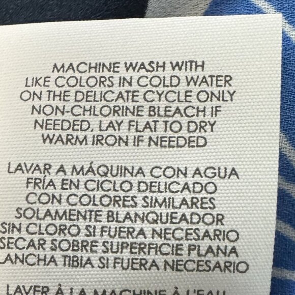 Cabi Regal Blouse #6080 Black Blue floral Button Front Long Sleeve size small - Picture 7 of 8
